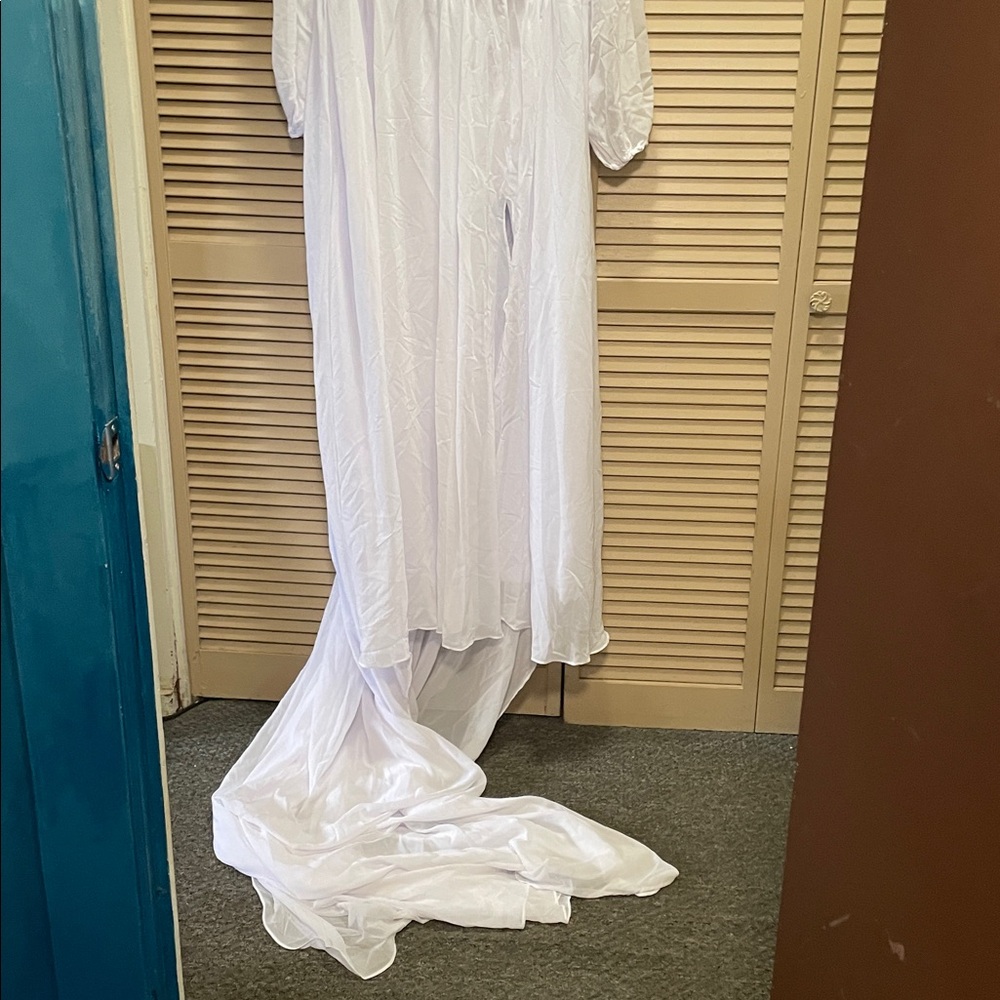 Elegant White Wedding Maxi Dress - Picture 2 of 8